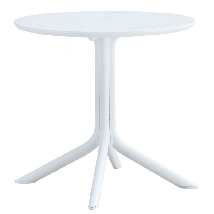 Mesa jávea 97, polipropileno blanco, 80 cms de diámetro
