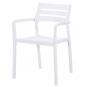 4 Sillones madeira, apilable, polipropileno blanco - 4 unidades