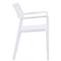 4 Sillones madeira, apilable, polipropileno blanco - 4 unidades