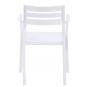 4 Sillones madeira, apilable, polipropileno blanco - 4 unidades