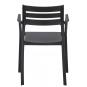 4 Sillones madeira, apilable, polipropileno negro - 4 unidades