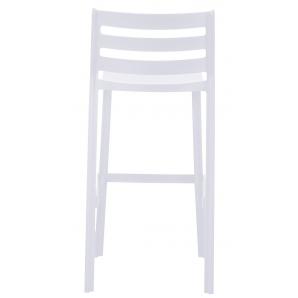 4 Taburetes madeira, apilable, polipropileno blanco - 4 unidades