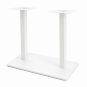 2 Bases de mesa beverly, rectangular, tubo cuadrado, blanca, base de 70 x 40 cms, altura 72 cms - 2 unidades