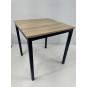 2 Bases de mesa getty, metal, negro, altura 72 cms, para tableros de 80 x 80 cms - 2 unidades