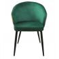 2 Sillas lydia, metal, tapizado velvet verde con respaldo floral a juego - 2 unidades