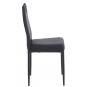 4 Sillas arosa, apilable, metal, similpiel negra - 4 unidades