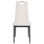 4 Sillas arosa, apilable, metal, similpiel blanca - 4 unidades