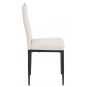 4 Sillas arosa, apilable, metal, similpiel blanca - 4 unidades