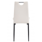 4 Sillas arosa, apilable, metal, similpiel blanca - 4 unidades