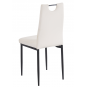 4 Sillas arosa, apilable, metal, similpiel blanca - 4 unidades