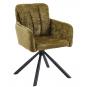 2 Sillones vaduz, metal, giratorio, tapizado tejido cremona verde - 2 unidades