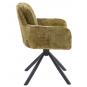 2 Sillones vaduz, metal, giratorio, tapizado tejido cremona verde - 2 unidades