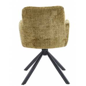 2 Sillones vaduz, metal, giratorio, tapizado tejido cremona verde - 2 unidades