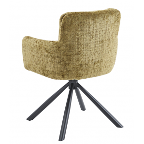 2 Sillones vaduz, metal, giratorio, tapizado tejido cremona verde - 2 unidades