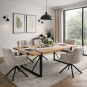 2 Sillones vaduz, metal, giratorio, tapizado tejido cremona gris - 2 unidades