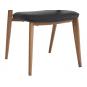 2 Sillas calabria, metal acabado de color madera, similpiel negra - 2 unidades
