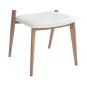2 Sillas calabria, metal acabado de color madera, similpiel blanca - 2 unidades