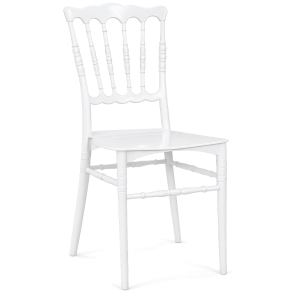 4 Sillas wedding 77, apilable, polipropileno blanco - 4 unidades