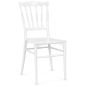 4 Sillas wedding 77, apilable, polipropileno blanco - 4 unidades