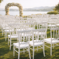 4 Sillas wedding 77, apilable, polipropileno blanco - 4 unidades
