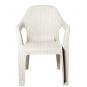 6 Sillones cies, apilable, polipropileno blanco - 6 unidades