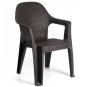 6 Sillones cies, apilable, polipropileno marrón chocolate - 6 unidades