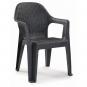 6 Sillones cies, apilable, polipropileno antracita - 6 unidades