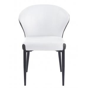 2 Sillas davos, metal, tapizado similpiel marrón y blanco - 2 unidades