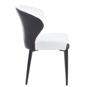 2 Sillas davos, metal, tapizado similpiel marrón y blanco - 2 unidades