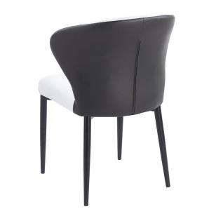 2 Sillas davos, metal, tapizado similpiel marrón y blanco - 2 unidades
