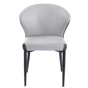 2 Sillas davos, metal, tapizado similpiel marrón y gris - 2 unidades