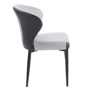 2 Sillas davos, metal, tapizado similpiel marrón y gris - 2 unidades