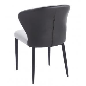 2 Sillas davos, metal, tapizado similpiel marrón y gris - 2 unidades