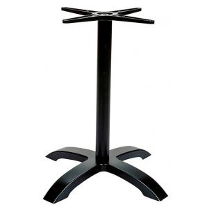 2 Bases de mesa milan ne72, 4 brazos, aluminio, negra - 2 unidades