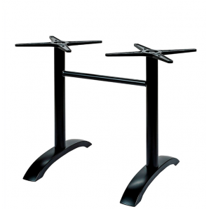 Base de mesa milan nert, rectangular, aluminio, negra