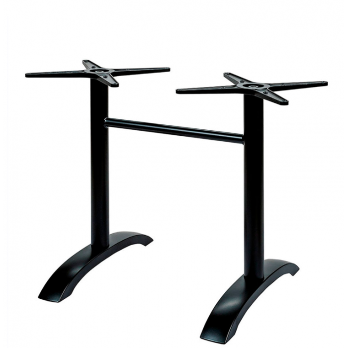 Base de mesa milan nert, rectangular, aluminio, negra