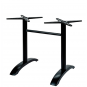 Base de mesa milan nert, rectangular, aluminio, negra