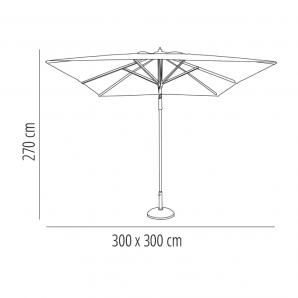 Parasol exterior 300x300 verde A1 garbar