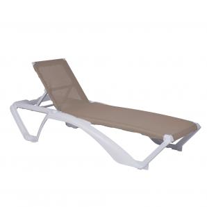 2 Tumbona exterior blanco - arena ACQUA garbar - 2 unidades