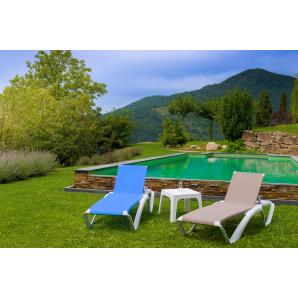 2 Tumbona exterior blanco - arena ACQUA garbar - 2 unidades