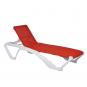 2 Tumbona exterior blanco - rojo ACQUA garbar - 2 unidades
