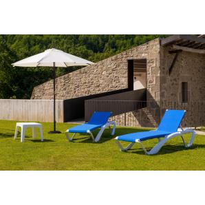 2 Tumbona exterior blanco - rojo ACQUA garbar - 2 unidades