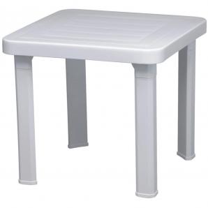 6 Mesa auxiliar interior, exterior 47x47 blanco ANDORRA garbar - 6 unidades