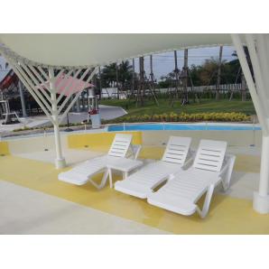 6 Mesa auxiliar interior, exterior 47x47 blanco ANDORRA garbar - 6 unidades