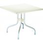 Mesa cuadrada interior, exterior 80x80 beige ARES garbar