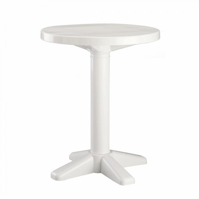 Mesa redonda interior, exterior Ø60 blanco BANYOLES garbar