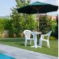 Mesa redonda interior, exterior Ø60 blanco BANYOLES garbar