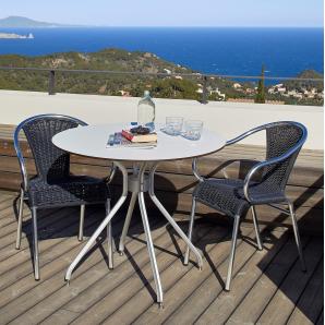 4 Silla interior, exterior burdeos BARCINO CONTRACT garbar - 4 unidades