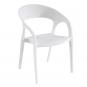 5 Silla con brazos interior, exterior blanco BIRD garbar - 5 unidades
