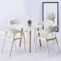 5 Silla con brazos interior, exterior blanco BIRD garbar - 5 unidades